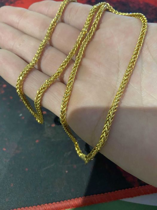 Złoty naszyjnik męski 916 – 9,5g / 55 cm / splot lisi ogon