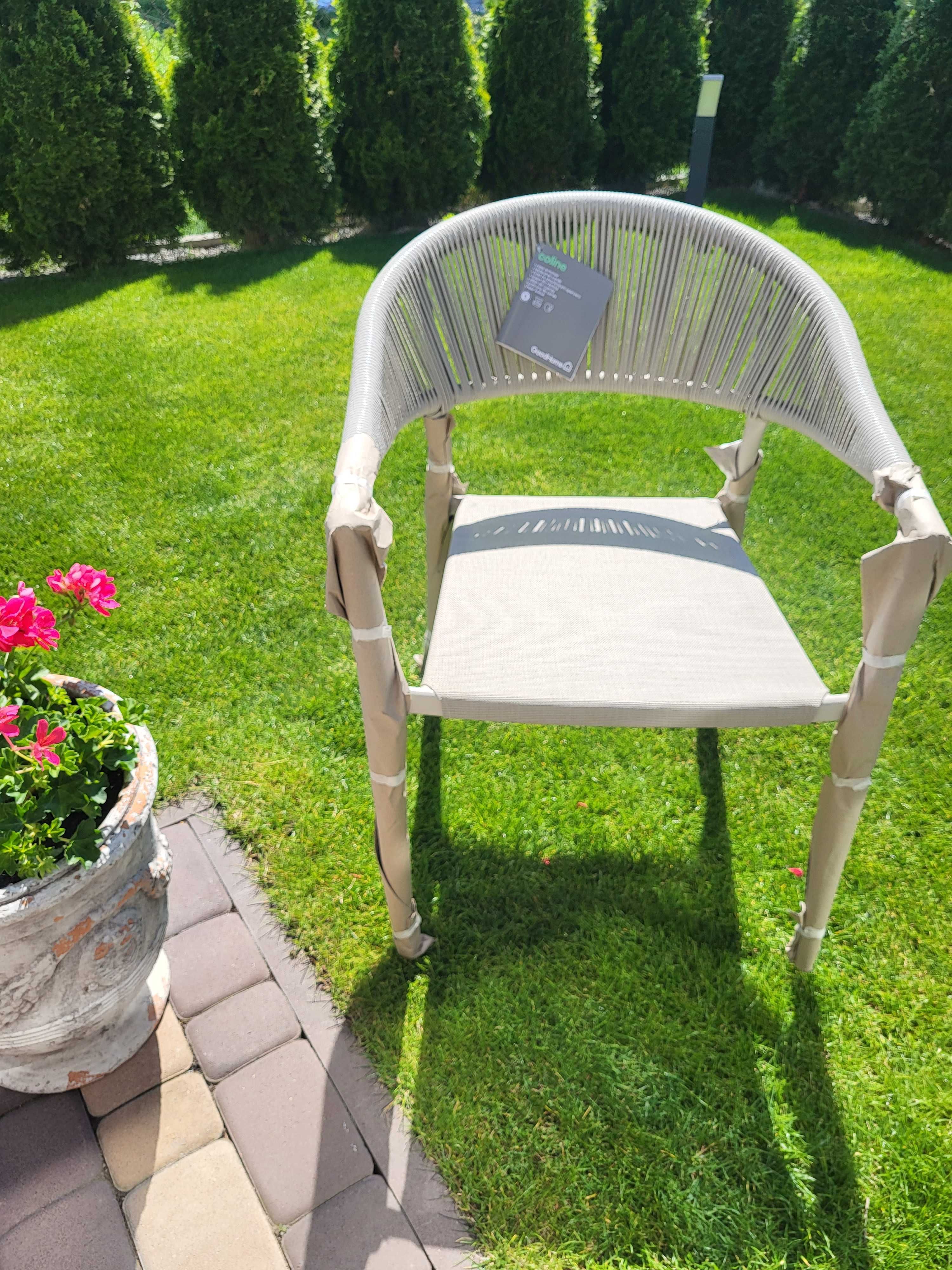 Coline- piękne krzesła ogrodowe, nowoczesne, sznurkowe, komplet 6 szt.