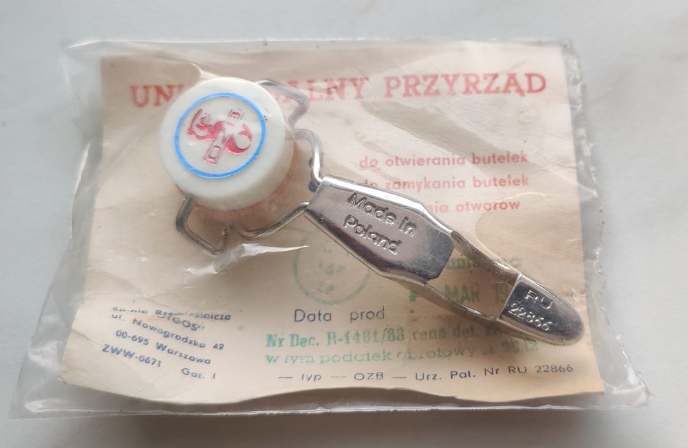 Otwieracz i zamykacz do butelek PRL