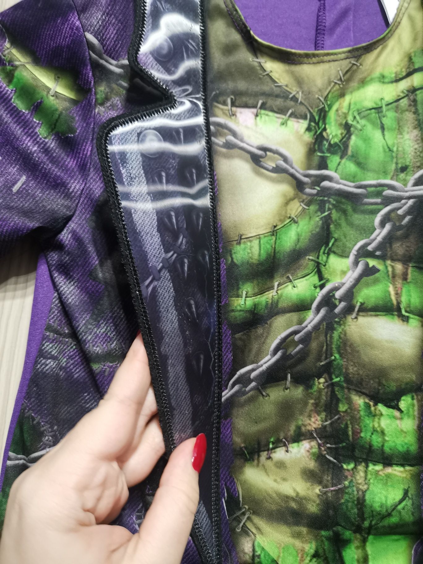 Kostium na bal przebierańców, przebranie na choinkę Hulk Avengers