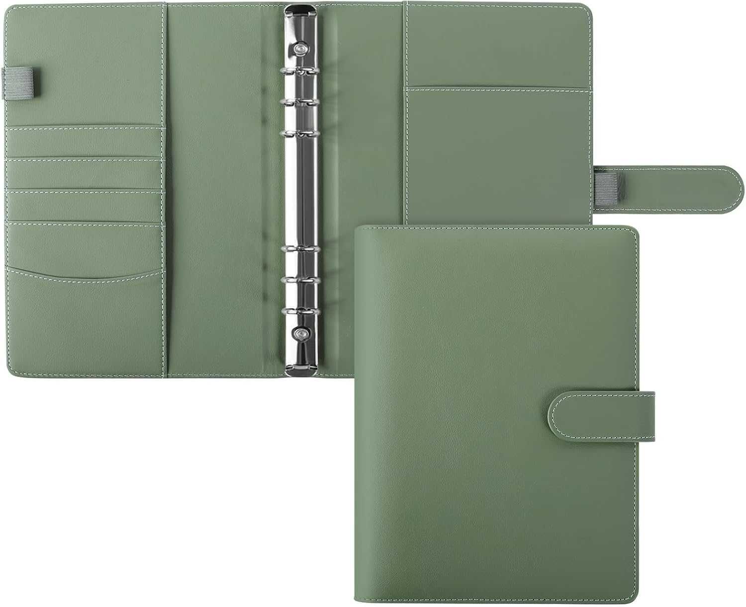 SKYDUE Segregator Notes A5 Skóra PU Organizer Zielony