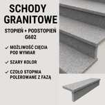 Schody granitowe szare – stopnie i podstopnie, wysoka jakość