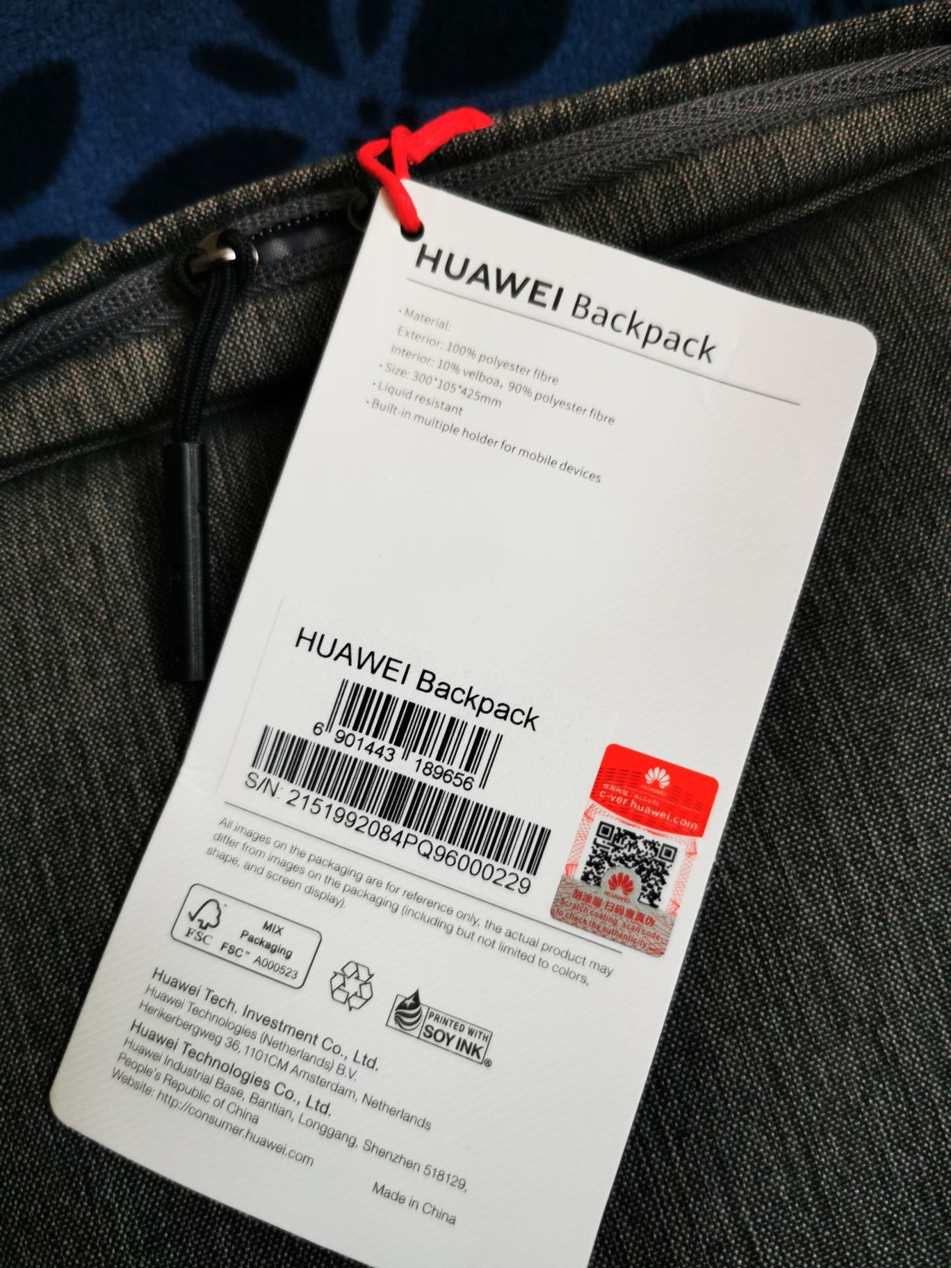 Plecak Huawei Backpack szary na laptopa