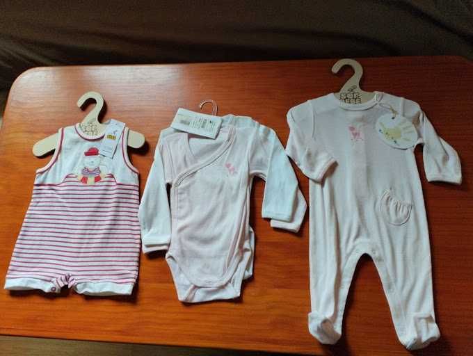 8 peças roupa menina 3 meses