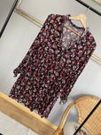 Sukienka mini Zara S36 w kwiaty chrzest komunia dekold V