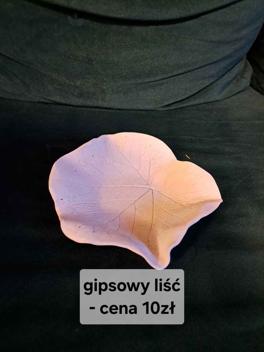 Gipsowy liść do dekoracji