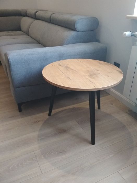 Stolik okrągły ława OSLO Marmur dąb Craft Halifax Wotan Hikora Artisan