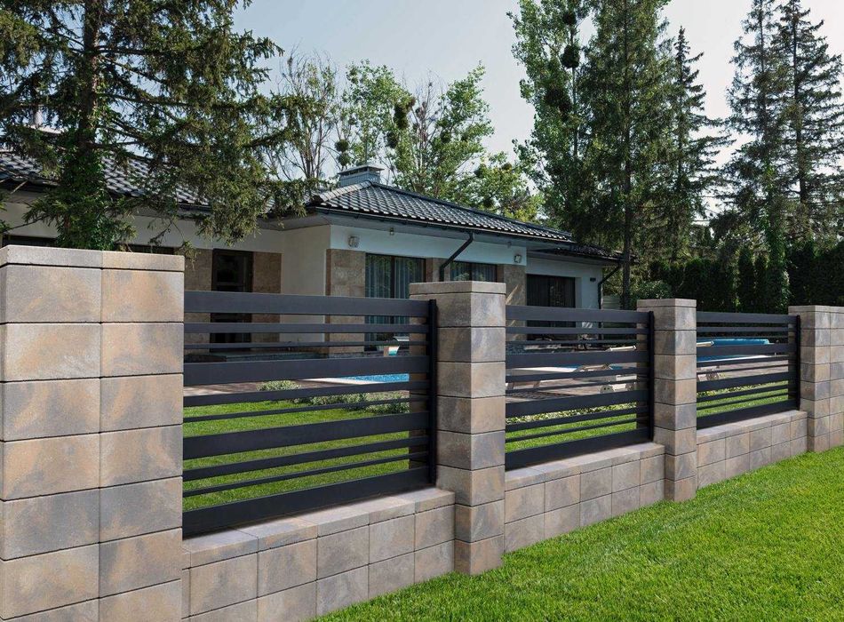 Pustak Ogrodzeniowy Gładki Drewbet bloczek bloczki słupki betonowe