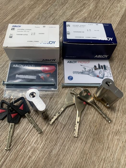 Цилиндр половинка замок Abloy Protec 2 Novel ,3 ключа +карта.Новый.