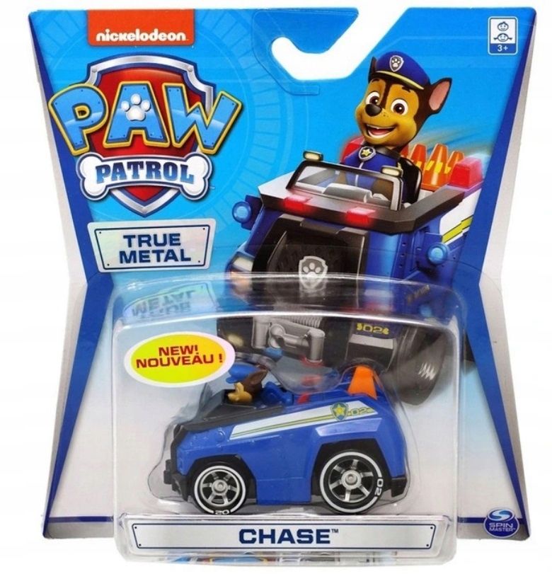 Psi Patrol metalowy pojazd figurka Chase