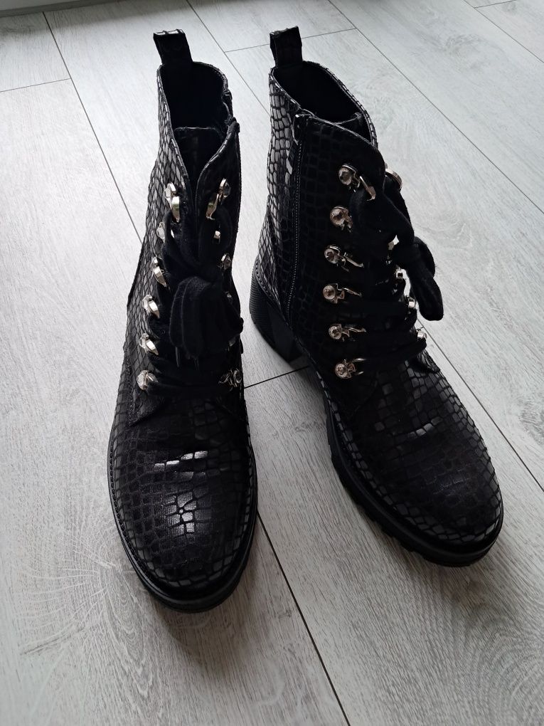 Czarne botki workery 40 Okazja!
