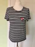 Świetny damski tshirt Only paski serce koszulka M L