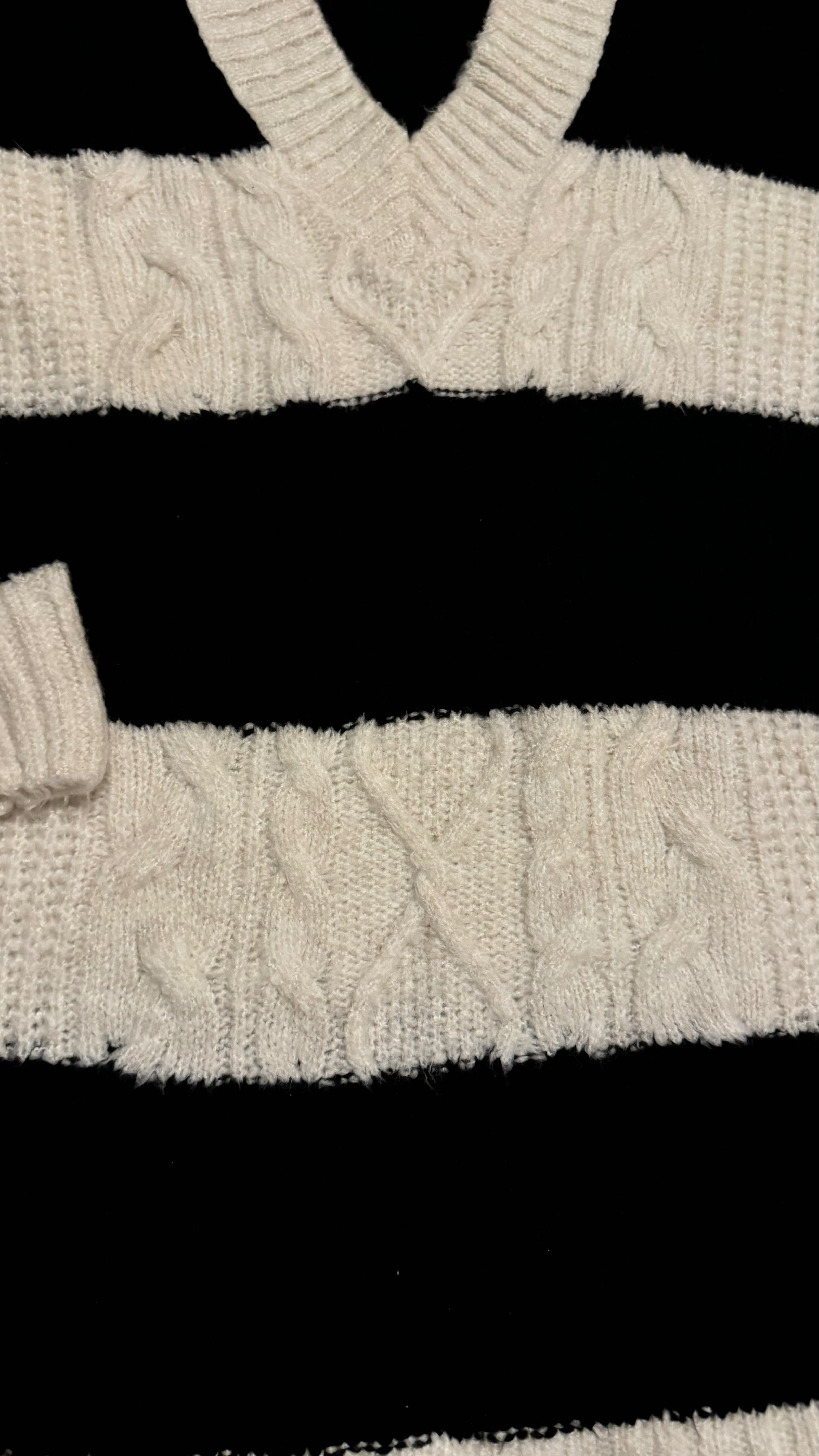 Sweter oversize w paski stradivarius