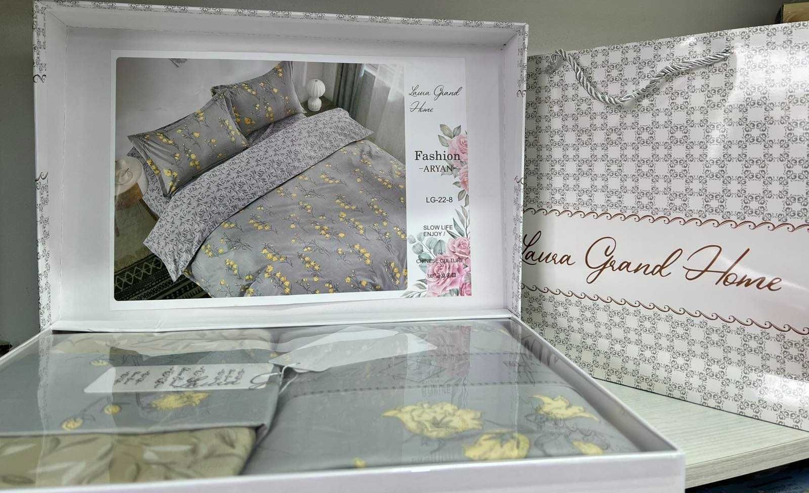 Постільна білизна Євро Laura-grand LG-22 зі 100% Сатіна (100% Бавовна)