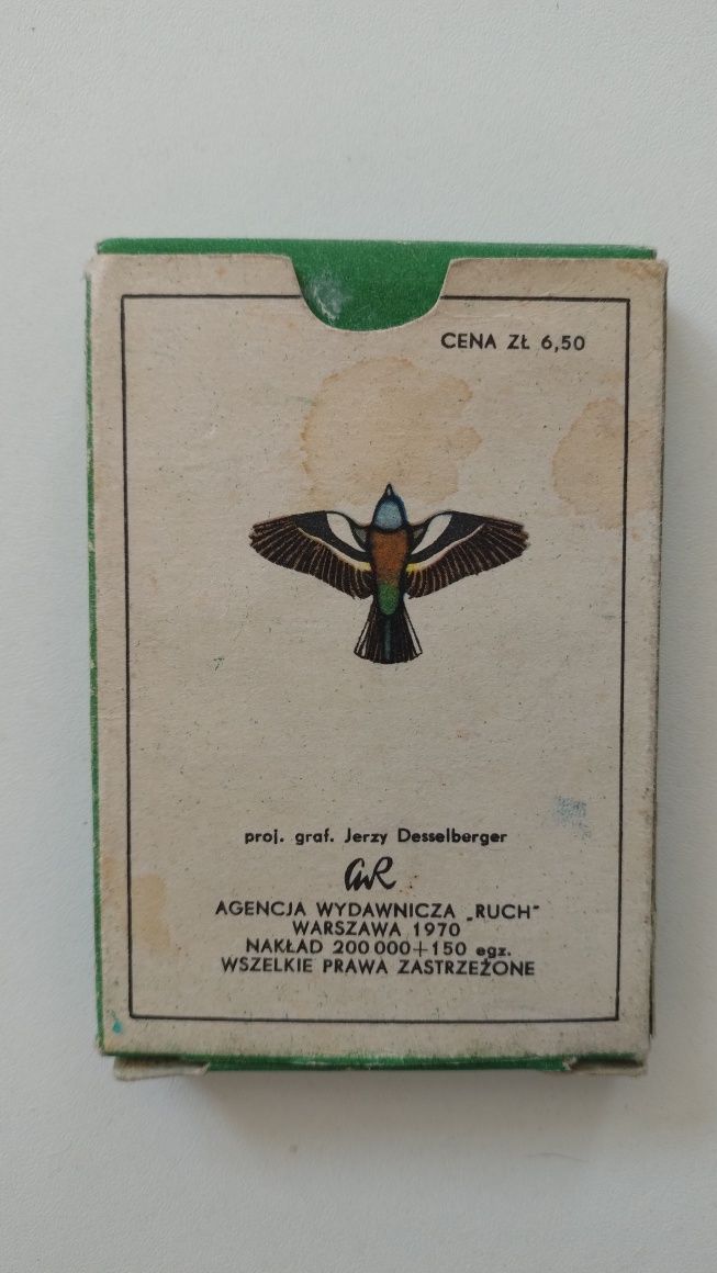 Karty Piotruś Ptaki śpiewające Vintage 1970 bdb stan komplet