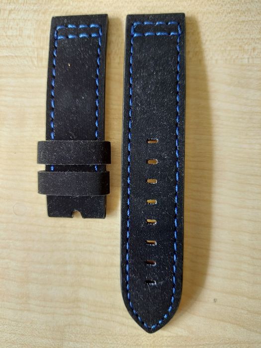 Pasek zamszowy granatowy