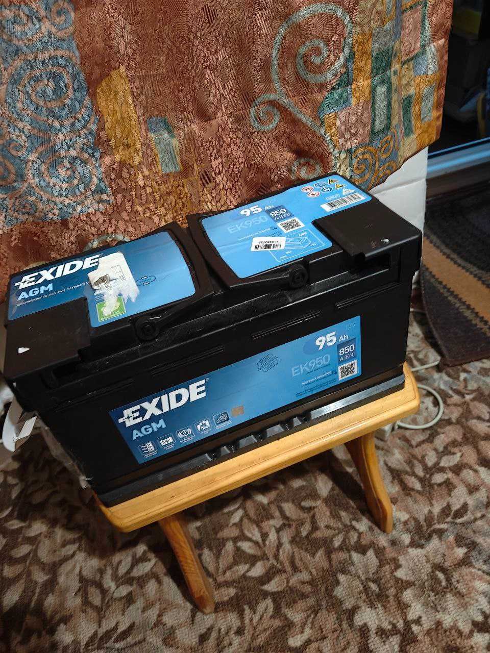 Автомобільний акумулятор Exide AGM 6СТ-95 95 А·год (-/+) Euro 850 А