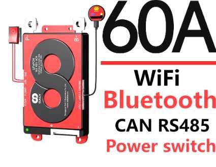 Balanser BMS 14S 48V do aku -  LI ION -60A/60A DALY+Bluetooth+app
