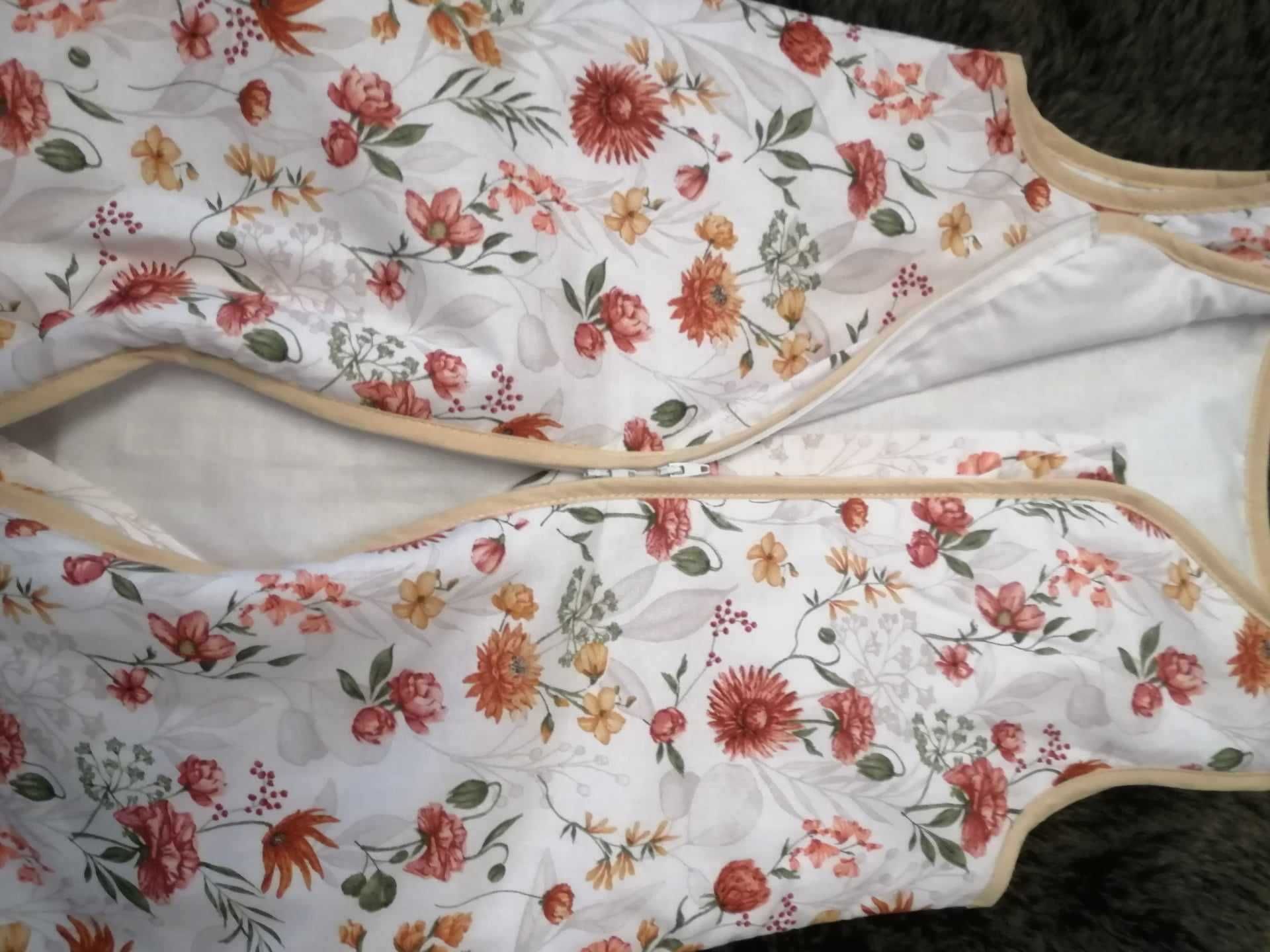 Śpiworek z nogawkami standard (zwykłe) 1 tog rozmiar 98-104 wzór Łąka