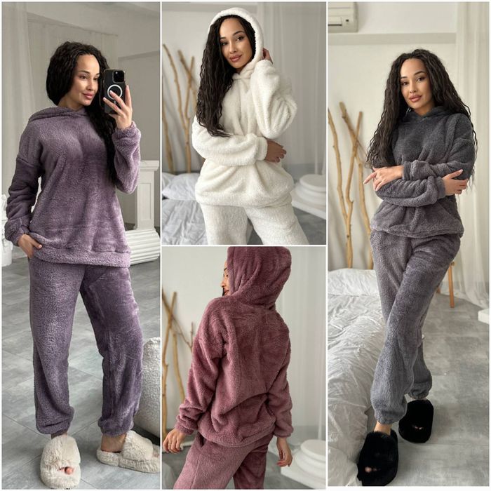 ‼️Теплий та дуже м’який костюм для дому та сну - 640 грн