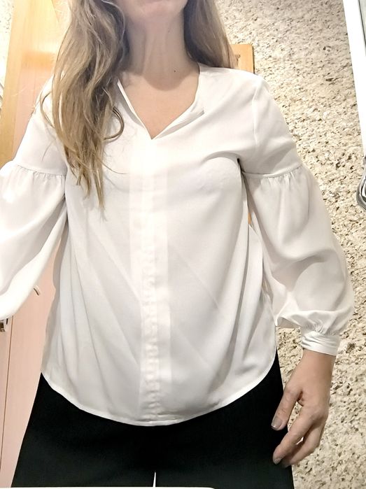 Blusa branca de mulher