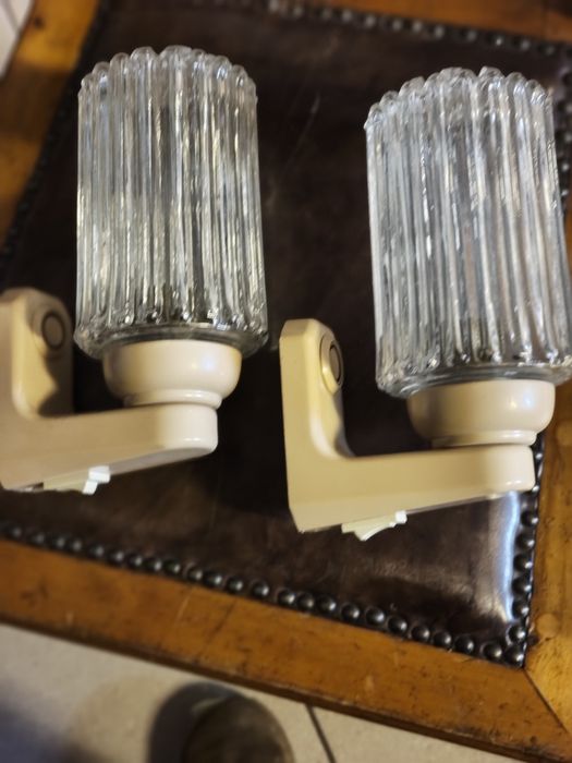 Stare kinkiety vintage szkło plastik.