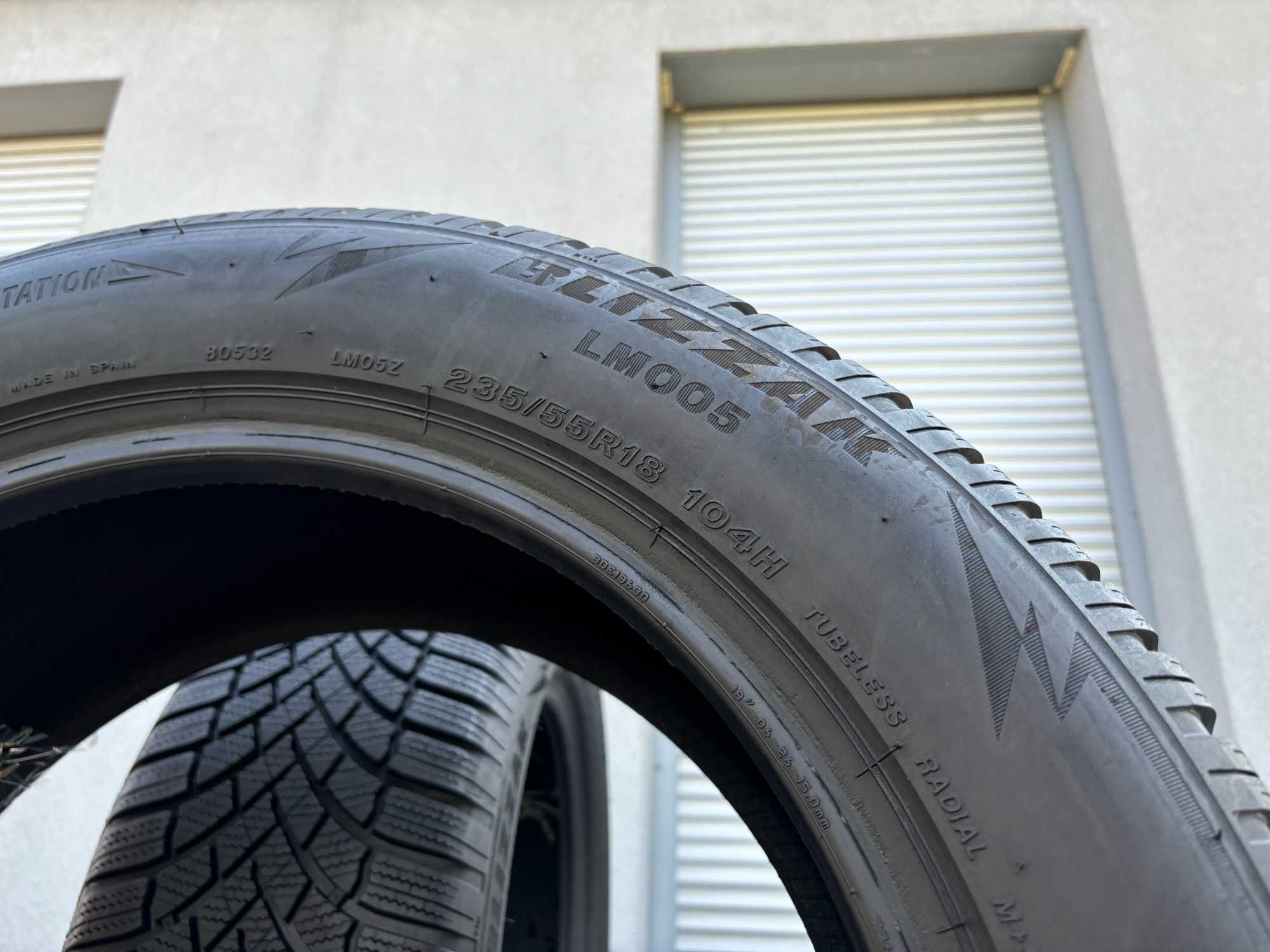 2szt zimowe 235/55R18 Bridgestone 8mm 2023r świetny stan! Z5265 gwaran