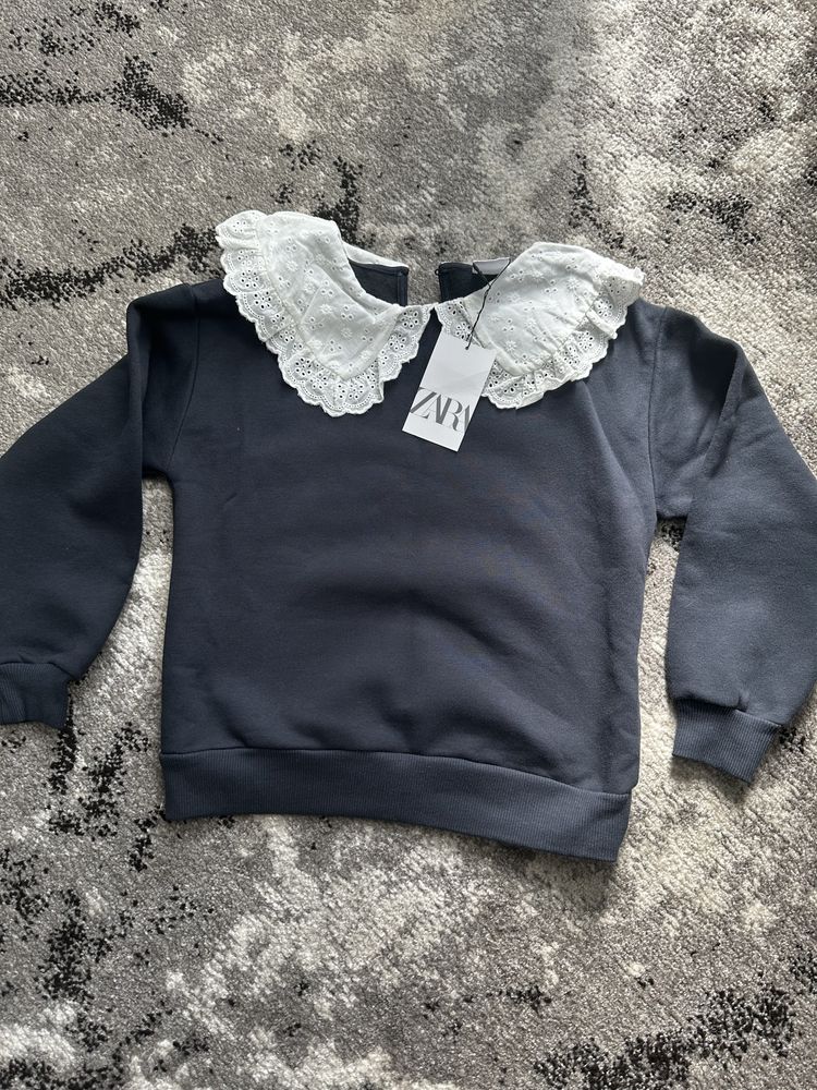Кофта zara в школу з воротом реглан 9-8 р 134 см 140см