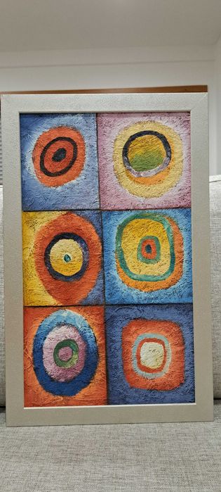 Quadros de cores quentes muito coloridos