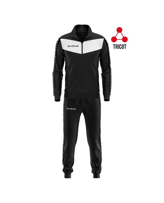 GIVOVA dres sportowy męski komplet czarny/biały rozm. XL
