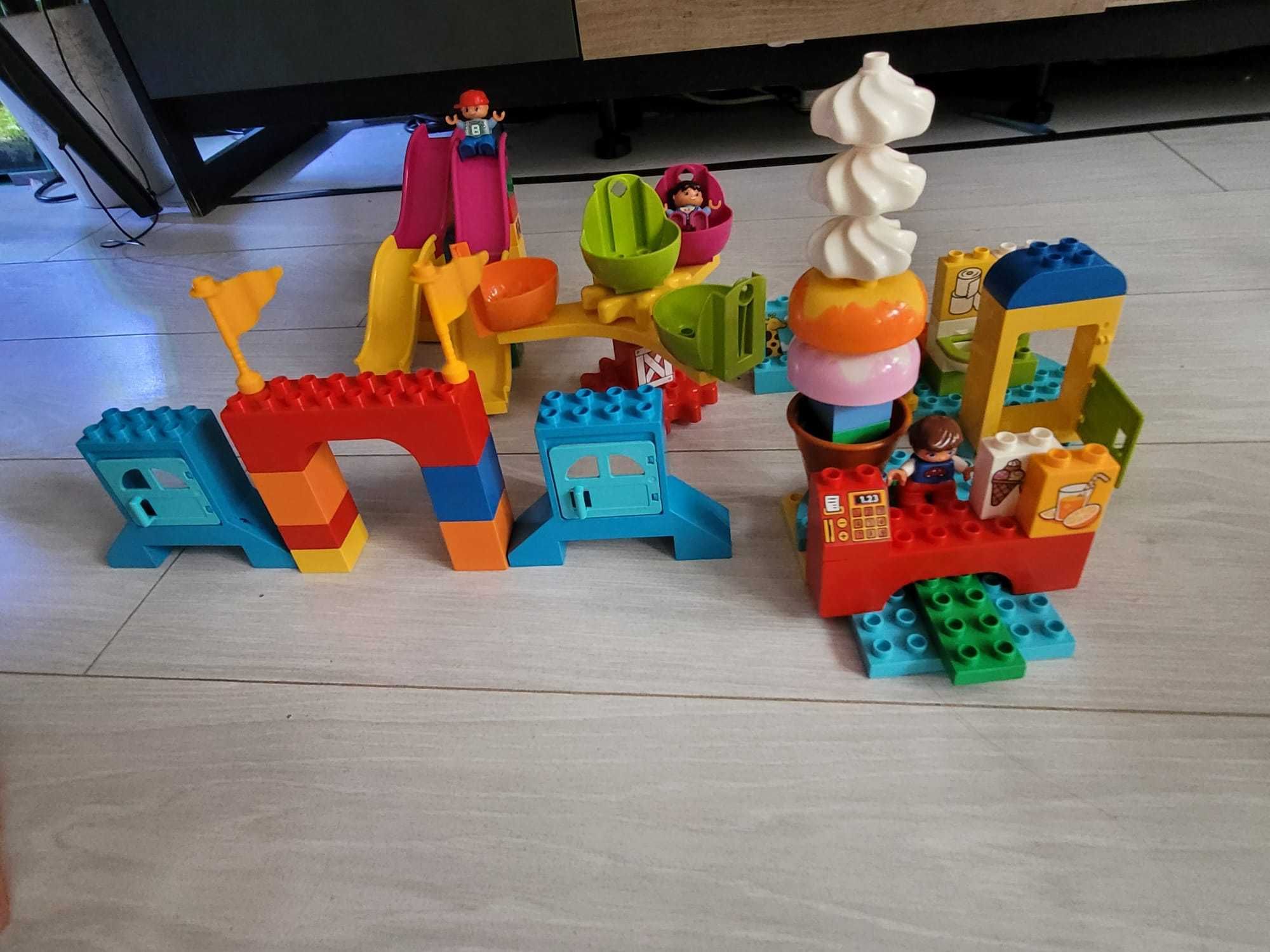 2 Zestawy klocków lego duplo wesołe miasteczko i moja pierwsza farma