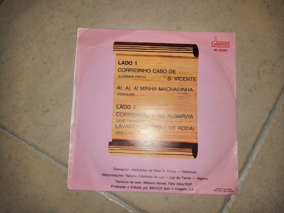 Disco vinil antigo Folclore Hotel Algarve