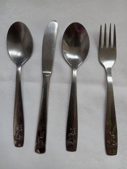 Conjunto de talheres de criança  em Inox extra