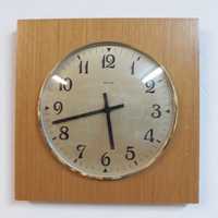 Zegar ścienny Mauthe prostokątny, drewniany, kwarcowy, kwadratowy