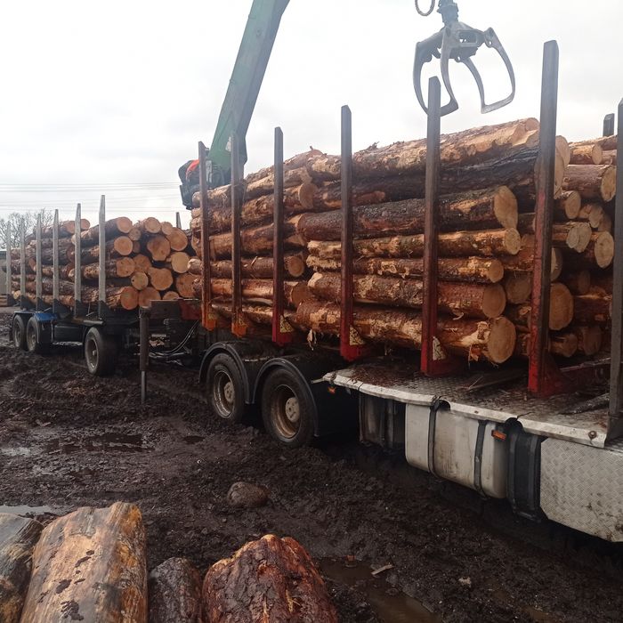 Drewno opałowe Tartak obwoźny Dachy Więźba dachowa Deski Sosna Świerk