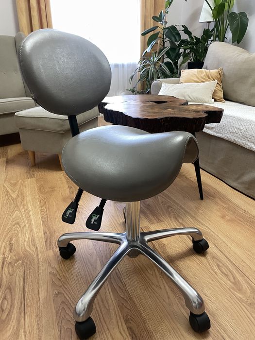 Fotel siodło, taboret kosmetyczny 1025 szary Giovanni Activeshop