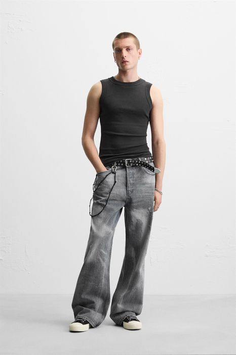 Zara flare jeans сірі, 34 розмір