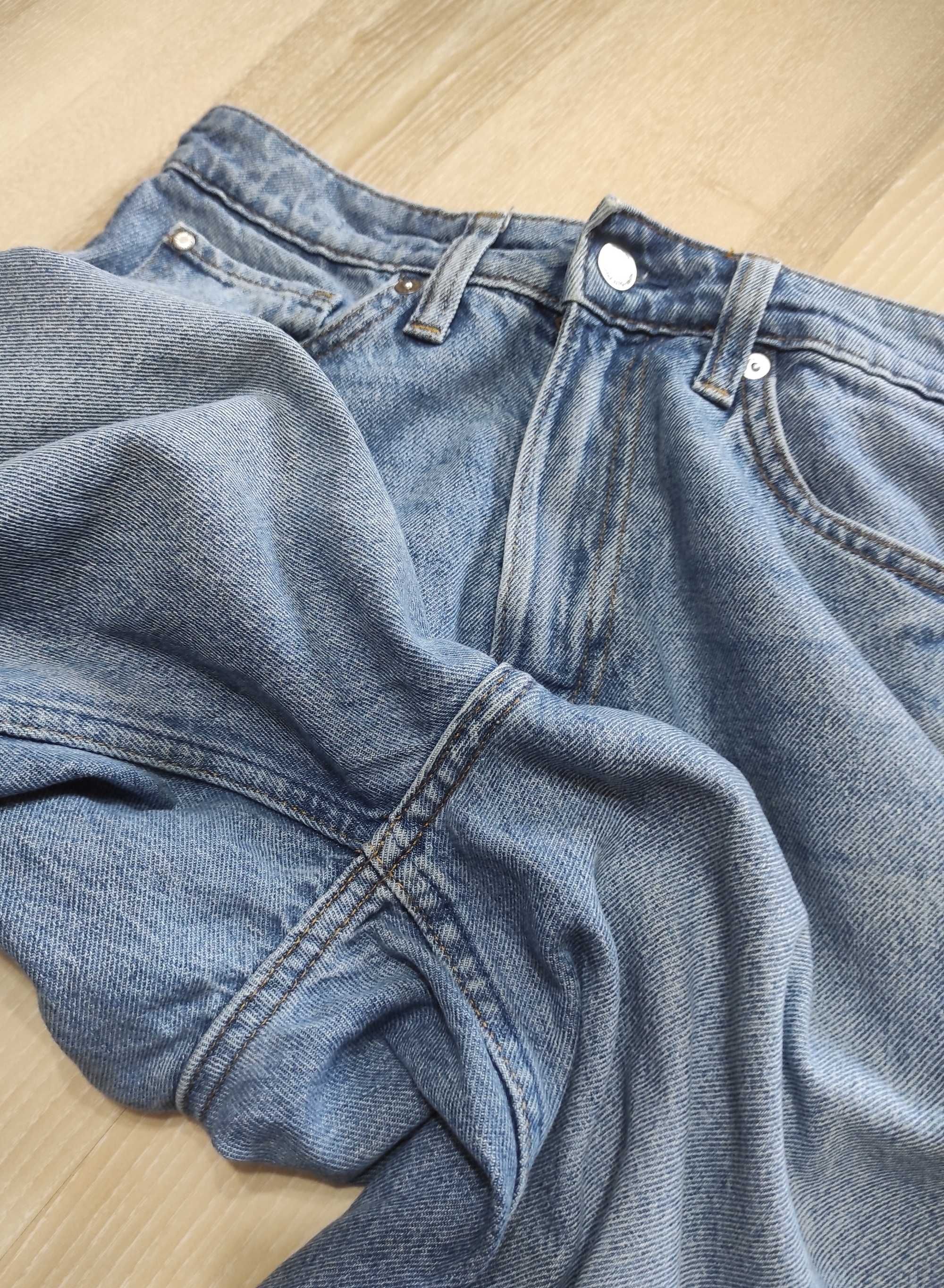Прямые плотные джинсы трубы, джинсы-бананы Denim, джинсы-трубы на S-M