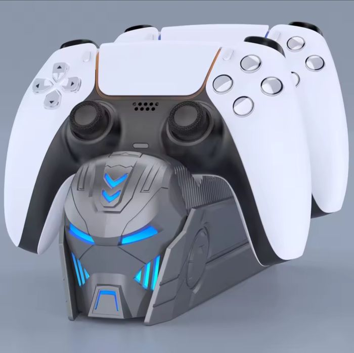 Ładowarka do padów PS5 stacja dokująca podwójna wzór Iron Man WARIANTY