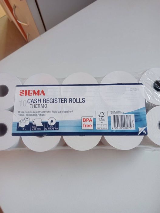 Rolki do kasy 30 mx80mm