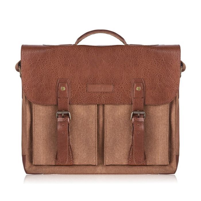 Torba męska ze skóry wegańskiej Paolo Peruzzi E-07-BR