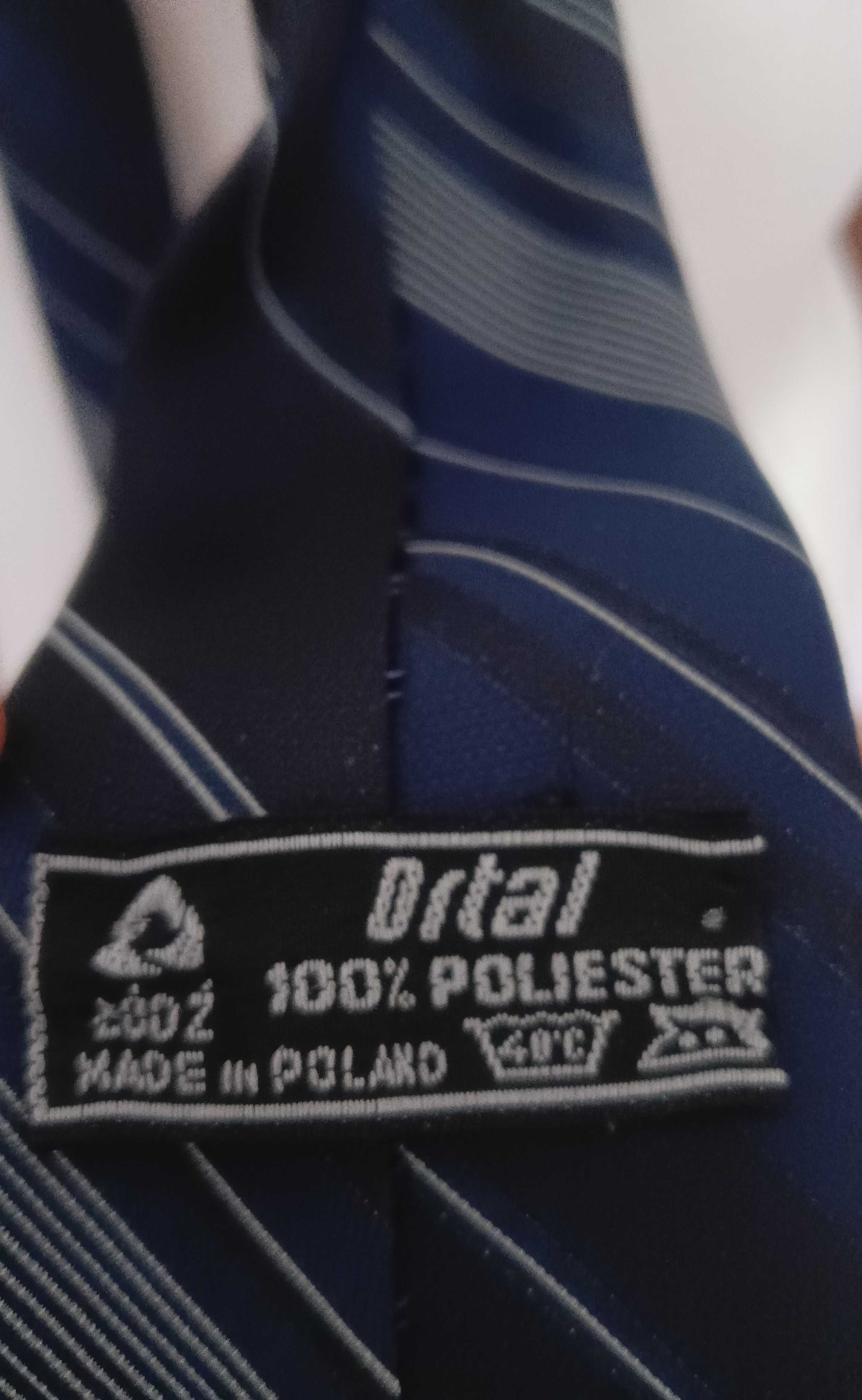 Krawat w paski Ortal Łódź made in Poland retro true vintage PRL z PRLu