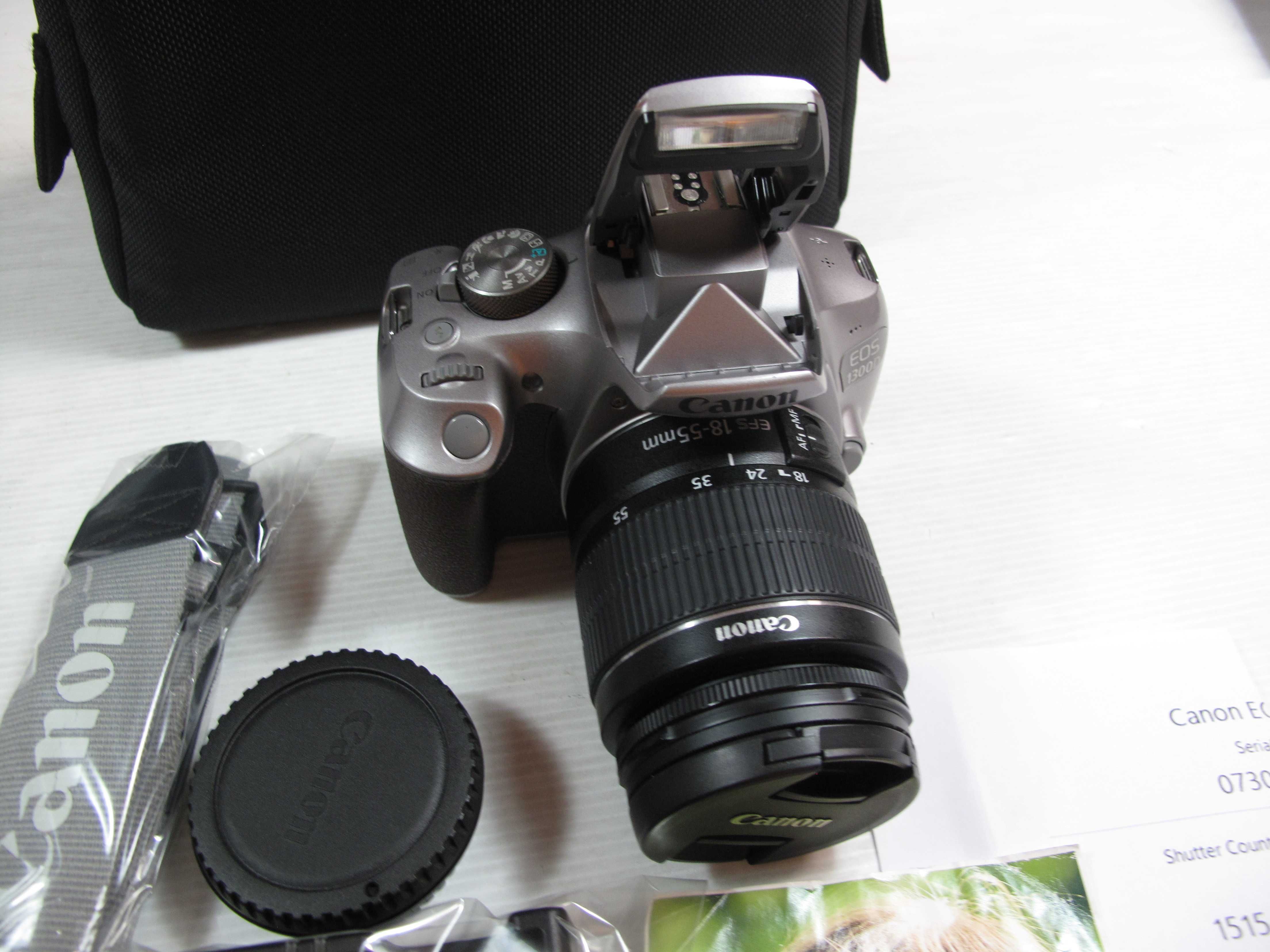 canon 1300D+18-55 só 15 mil disparos como NOVA