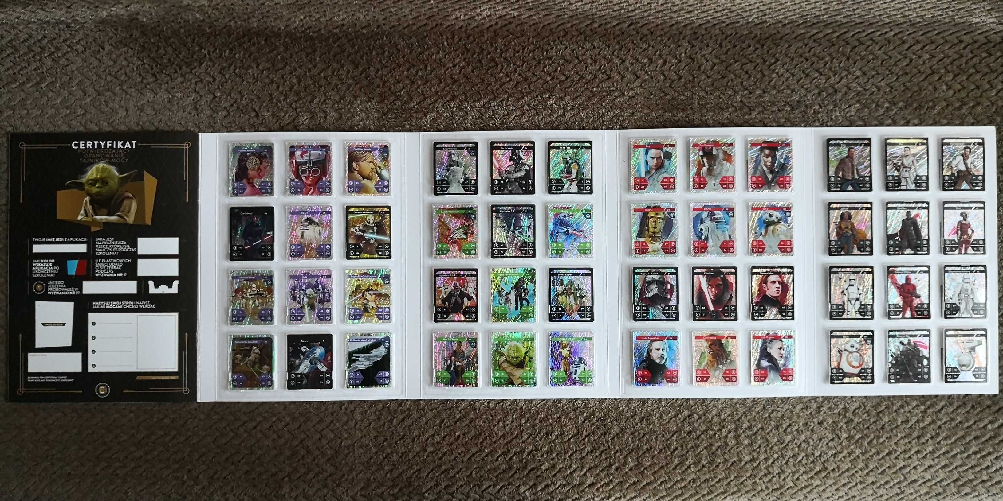 Star Wars Kaufland Album + Cały komplet 48 kart Hologram