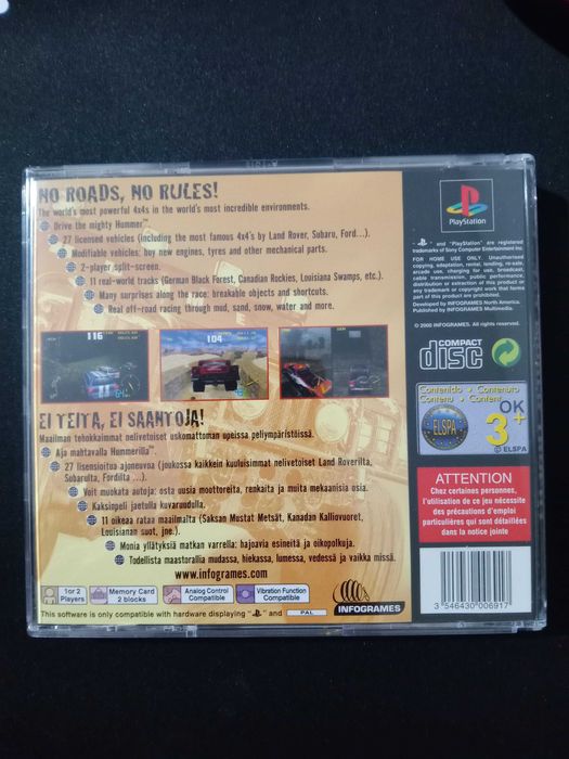 Jogo Ps1 4x4 world trophy completo