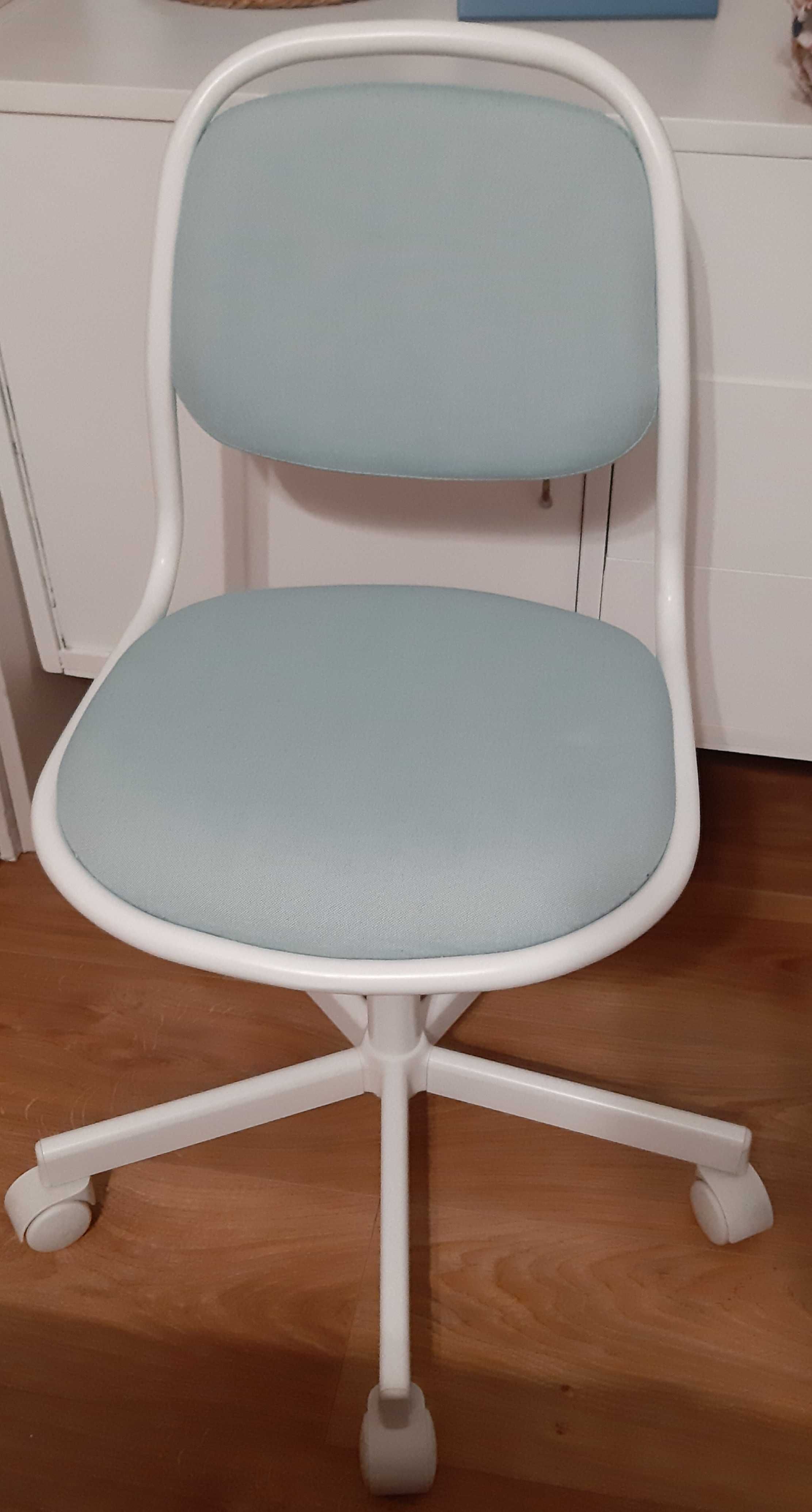 ÖRFJÄLL Dziecięce krzesło biurowe, biały/Vissle niebieski (Ikea)