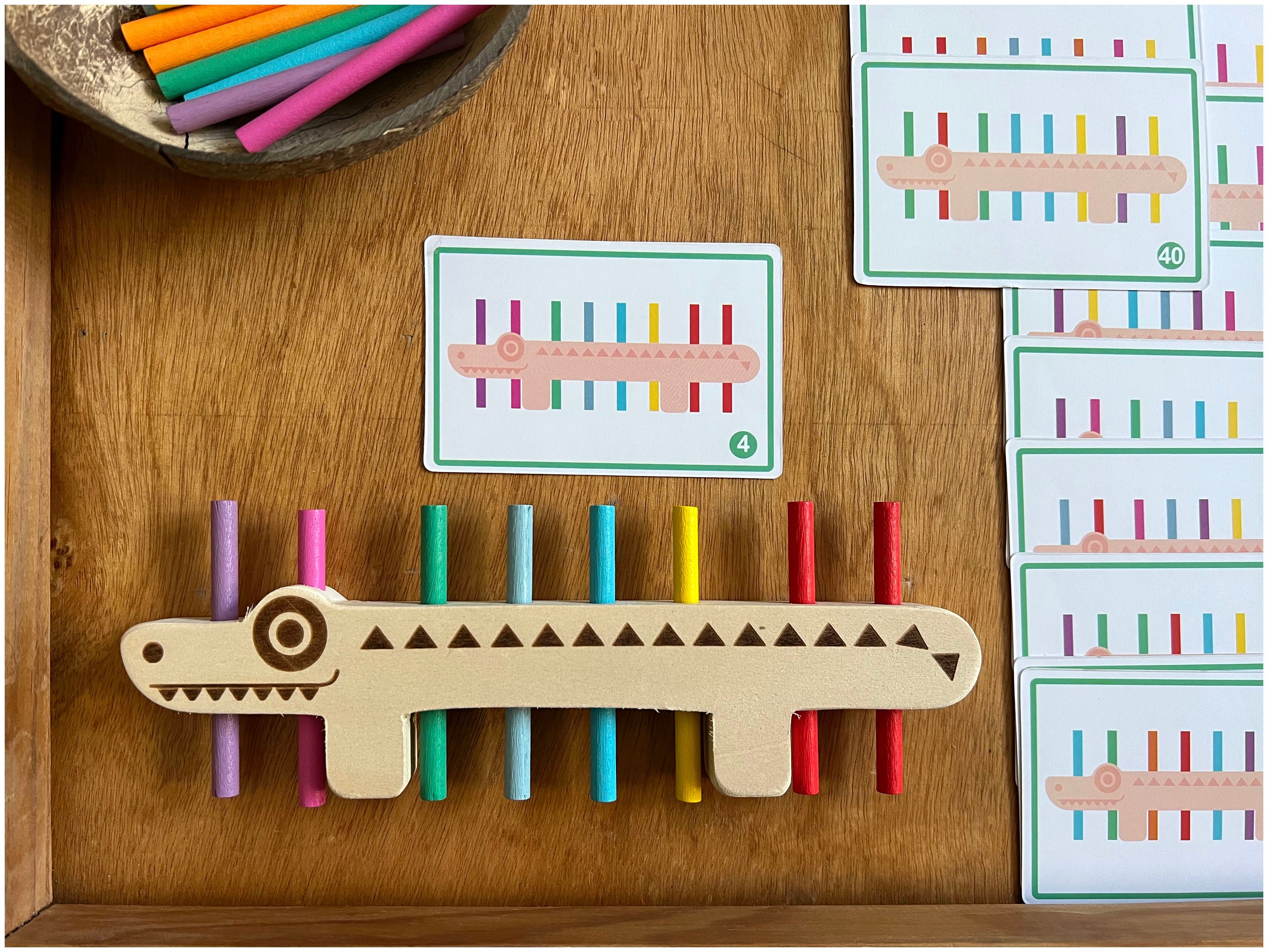 Crocodilo Colorido - Montessori