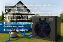 Pompa Ciepła basenowa do grzania basenu bypass montaż nowa ogrzewanie