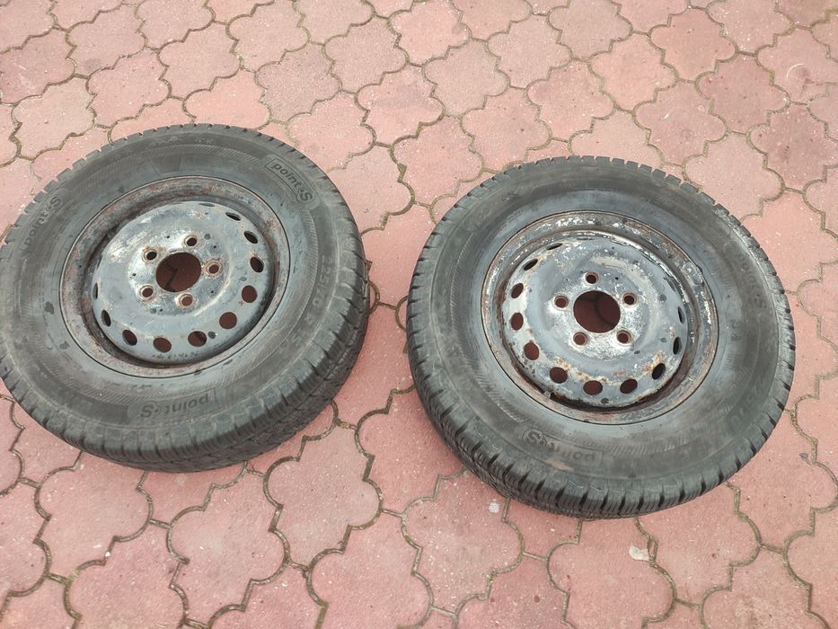 VW LT sprinter koła z oponami zimowymi 225/70 r15c  2szt bieżnik 8mm