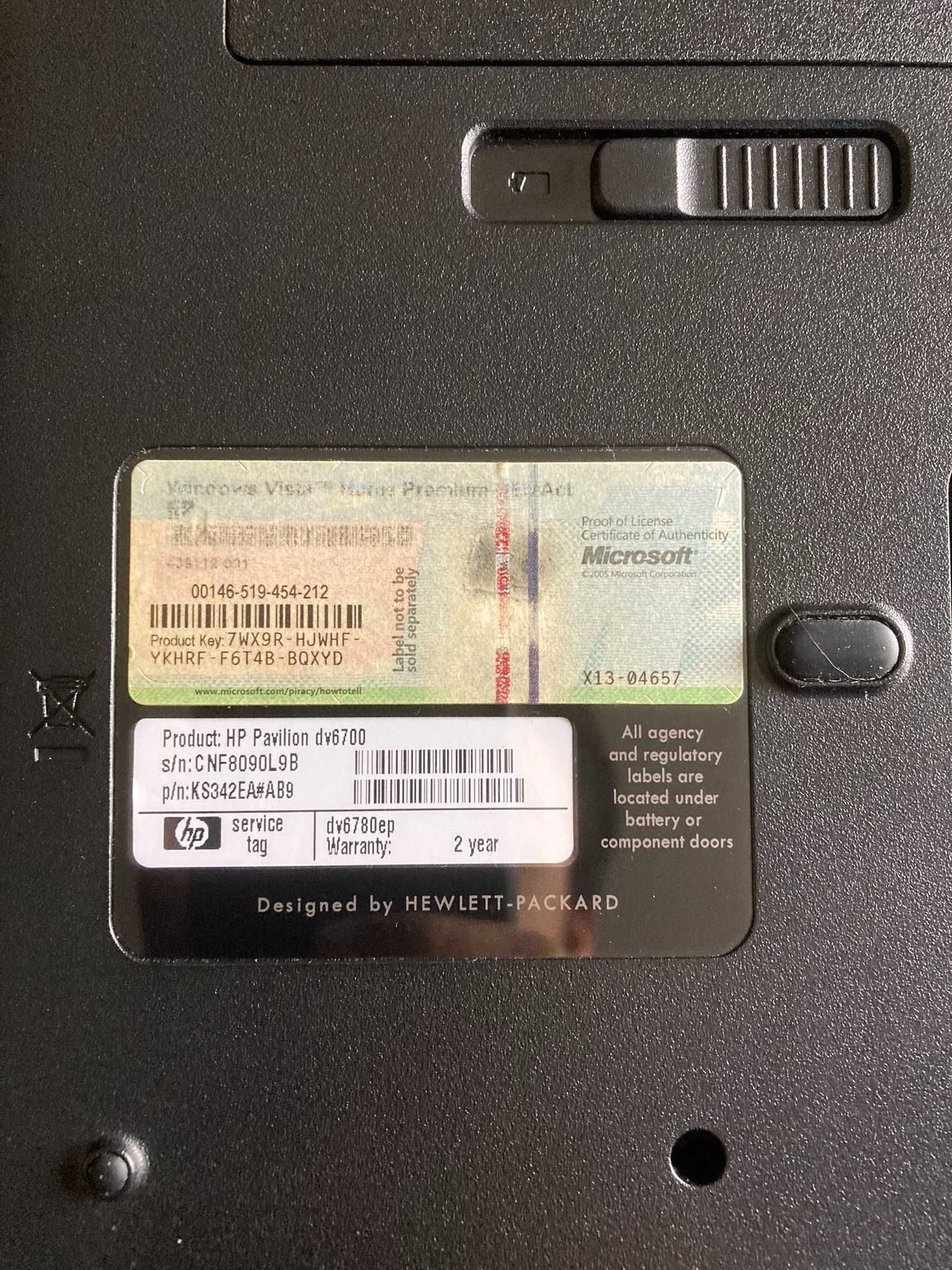 HP Pavilion dv6700 + Mochila